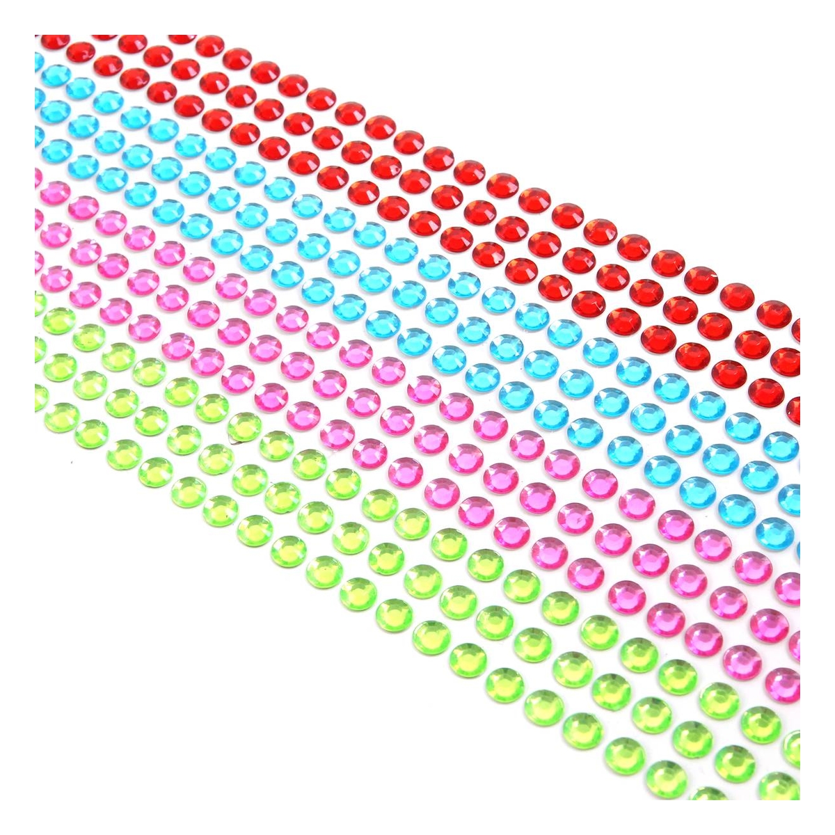 Mixed Neon Adhesive Gems 6mm 504 Pack