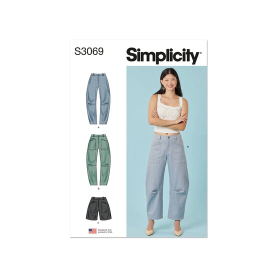Simplicity Women’s Trousers and Shorts Sewing Pattern S3069 (4-12)