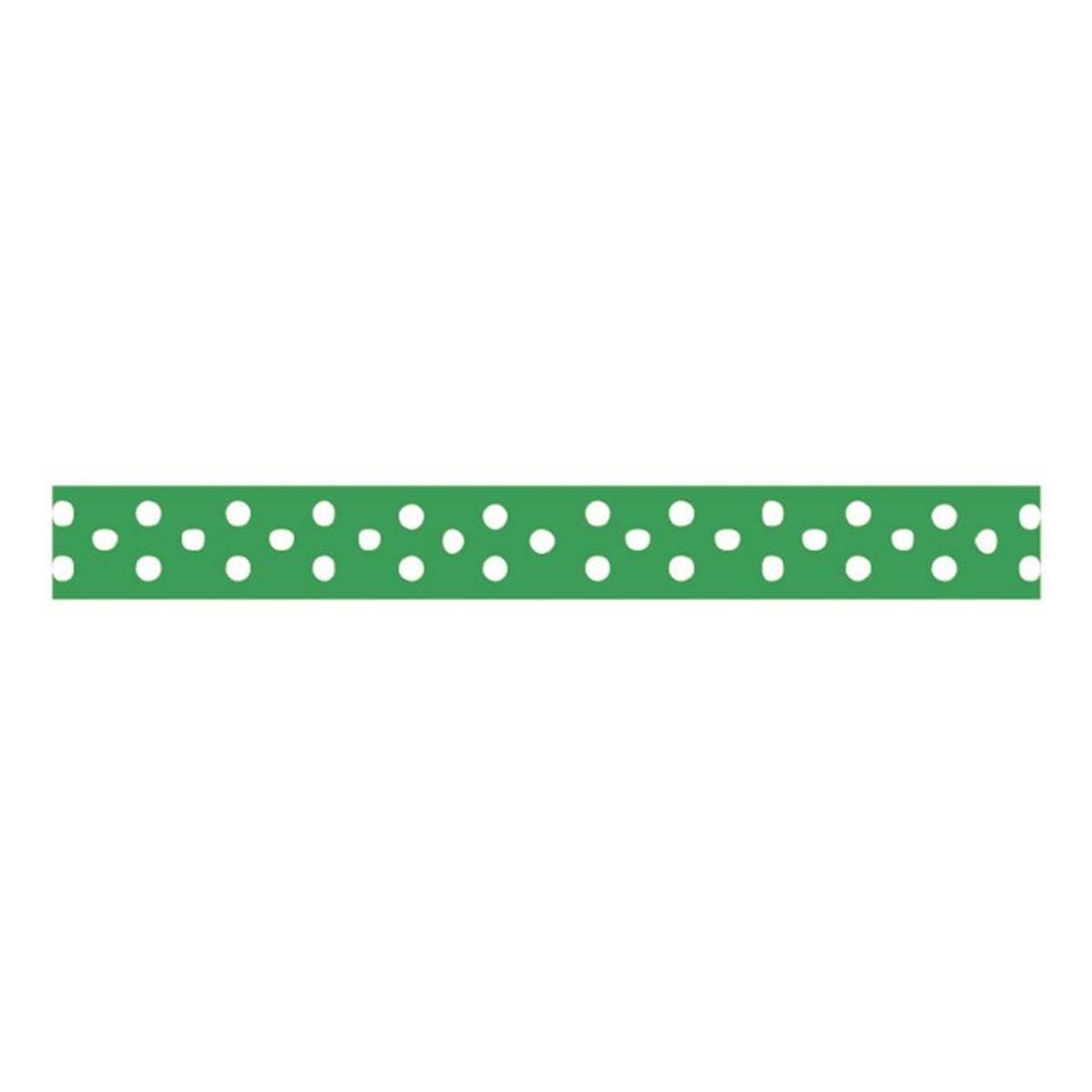 Lime Green Polka Dot Grosgrain Ribbon 9mm x 5m