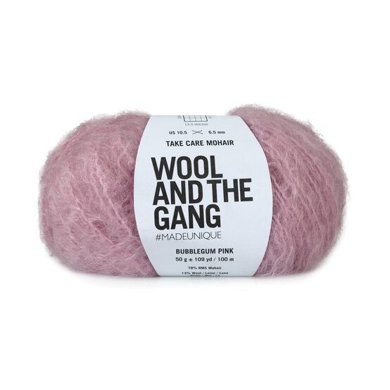 Wool and the Gang Bubblegum Pink Take Care Mohair 50g