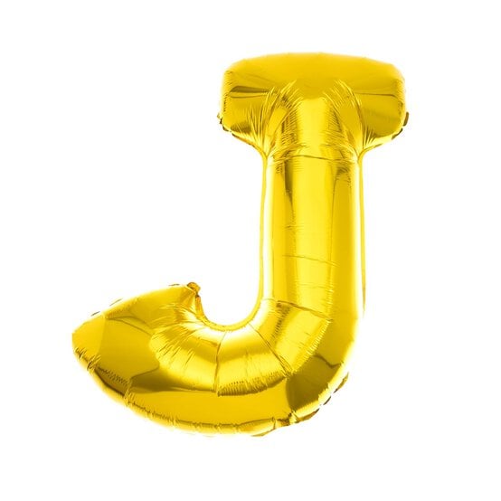 Extra Large Gold Foil Letter J Balloon