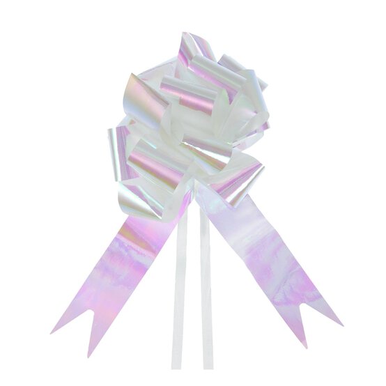 Iridescent White Pull Bow