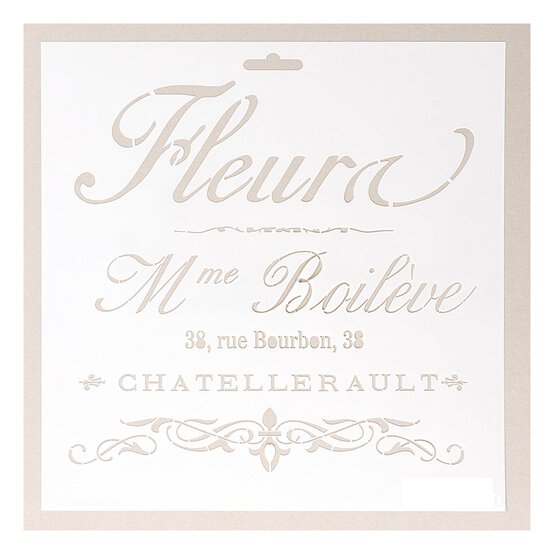 Fleura Stencil 25cm x 25cm