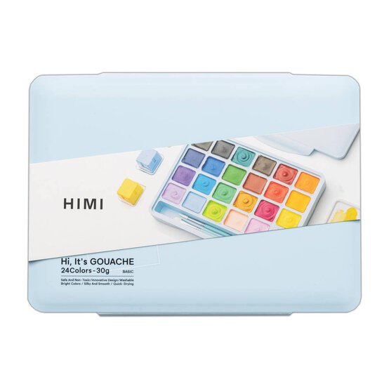 HIMI Blue Jelly Cup Gouache Set 30ml 24 Pack