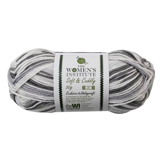Women's Institute Grey Mix Soft and Cuddly DK Yarn 50g
