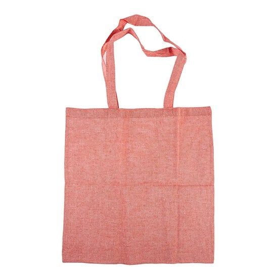 Red Cotton Tote Shopping Bag 40cm x 38cm