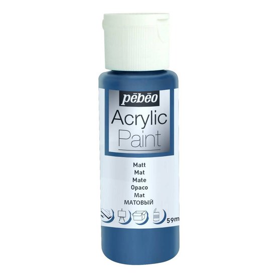 Pebeo Storm Blue Matt Acrylic Craft Paint 59ml