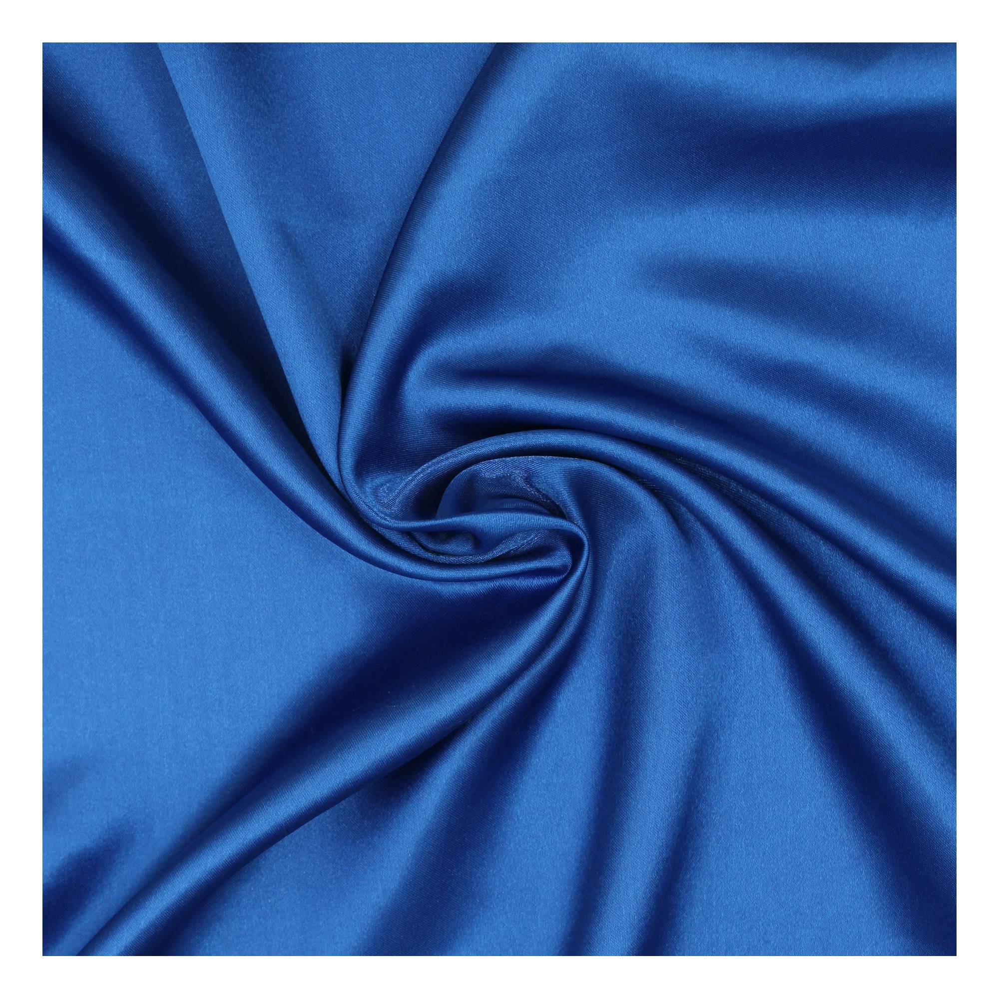 Blue Silky Satin Fabric by the Metre