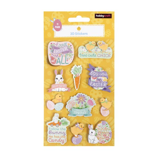 3D Easter Stickers 11 Pack