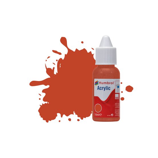 Humbrol 100 Red Brown Matt Acrylic Paint Dropper 14ml