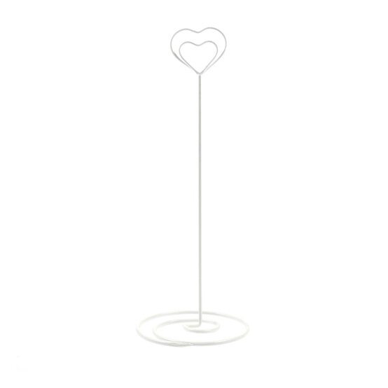 White Heart Table Number Stand