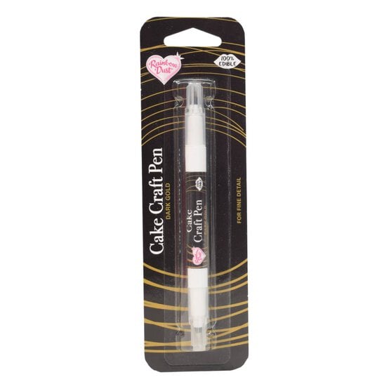 Rainbow Dust Dark Gold Double-Ended Edible Food Pen