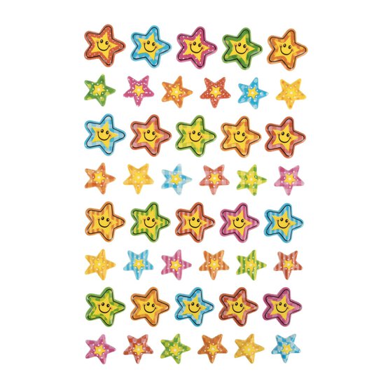 Smiley Star Puffy Stickers