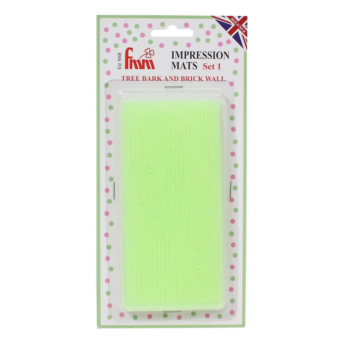 FMM Tree Bark and Brick Wall Impression Mat 2 Pack