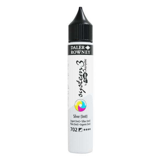 Daler-Rowney System3 Silver Imit Fluid Acrylic 29.5ml (702)