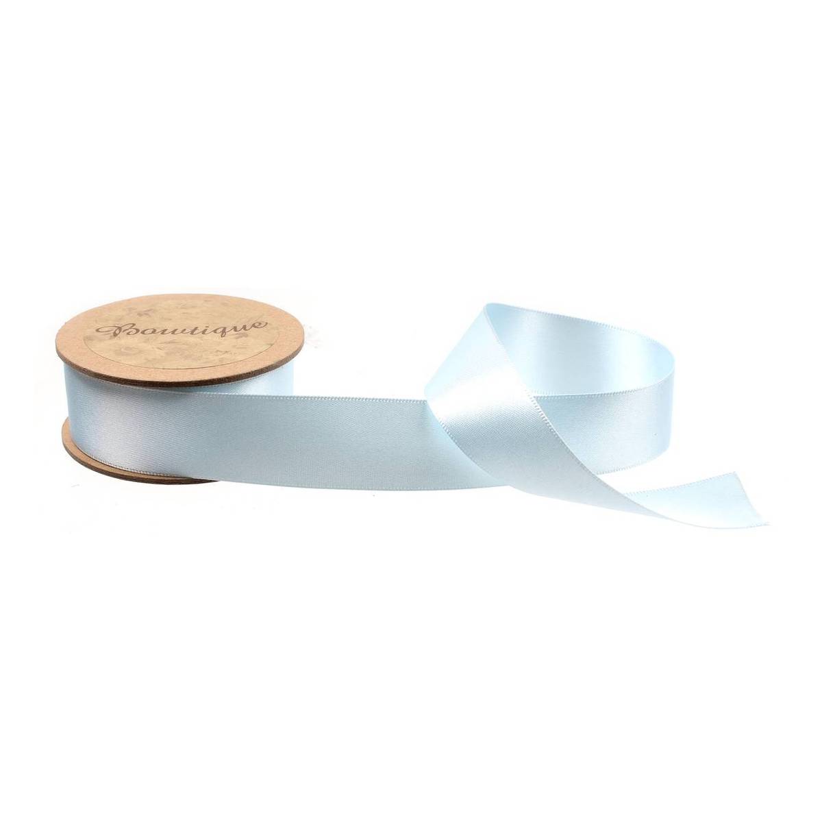 Light Blue Double-Faced Satin Ribbon 24mm x 5m
