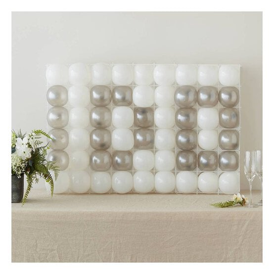 White Balloon Wall Grid 6 Pack