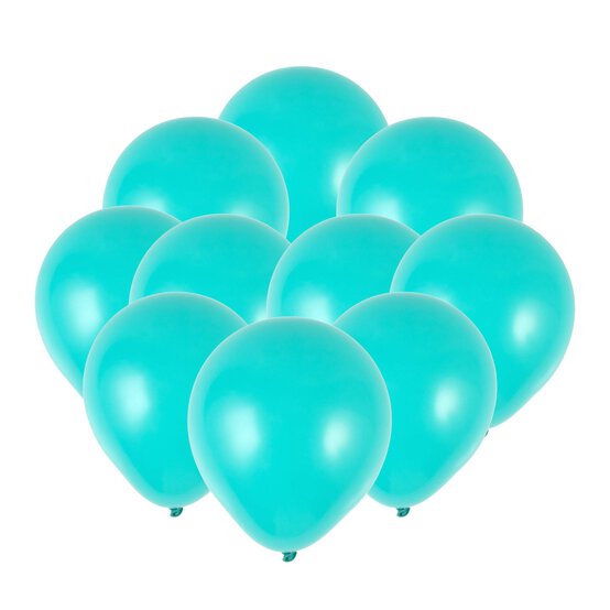 Turquoise Latex Balloons 10 Pack