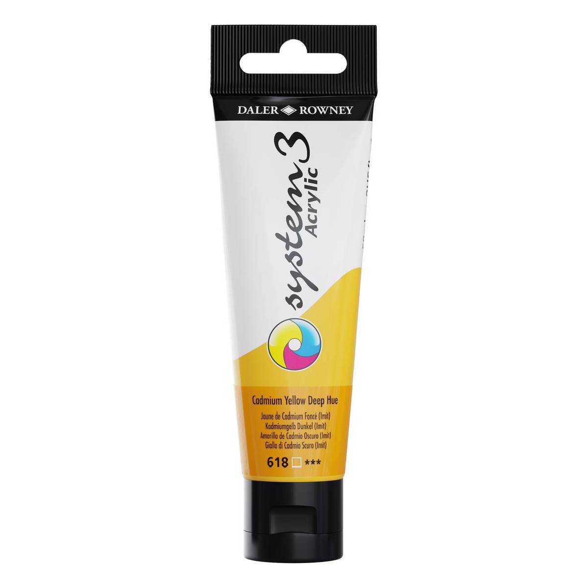 Daler-Rowney System3 Cadmium Yellow Deep Hue Acrylic Paint 59ml