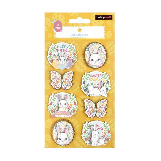 3D Spring Stickers 8 Pack