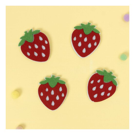 Felt Strawberries 4 Pack