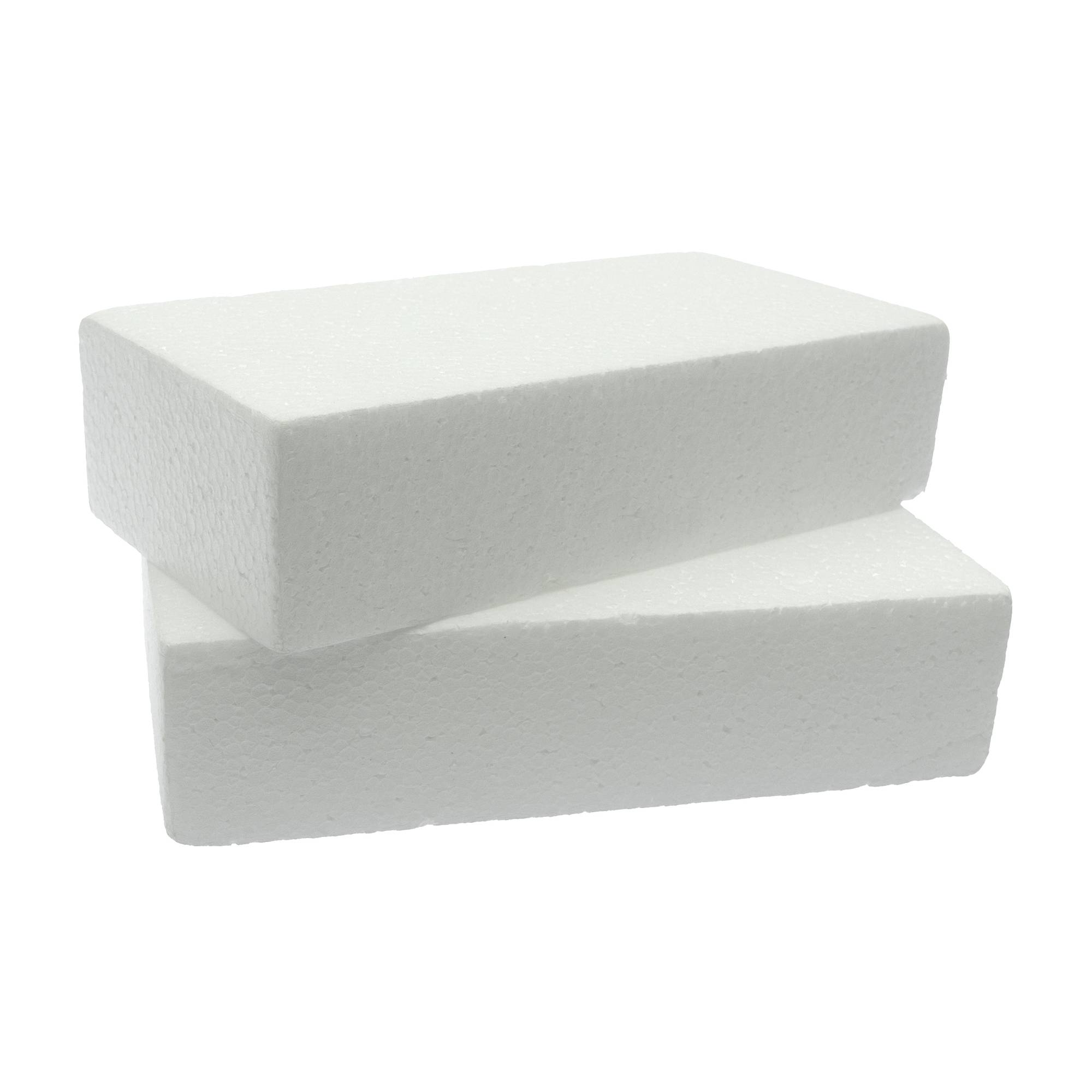 Polystyrene Bricks 20cm x 10cm x 5cm 2 Pack