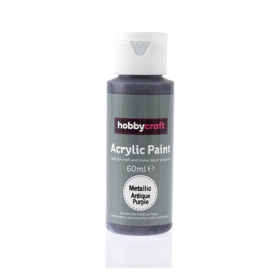 Metallic Antique Purple Acrylic Craft Paint 60ml