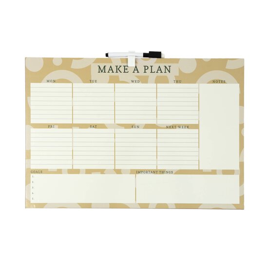 Make a Plan Dry Erase Calendar Board
