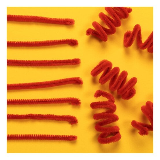 Bright Red Pipe Cleaners 12 Pack