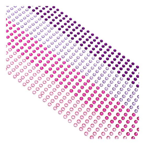 Mixed Pink Adhesive Gems 3mm 1080 Pack