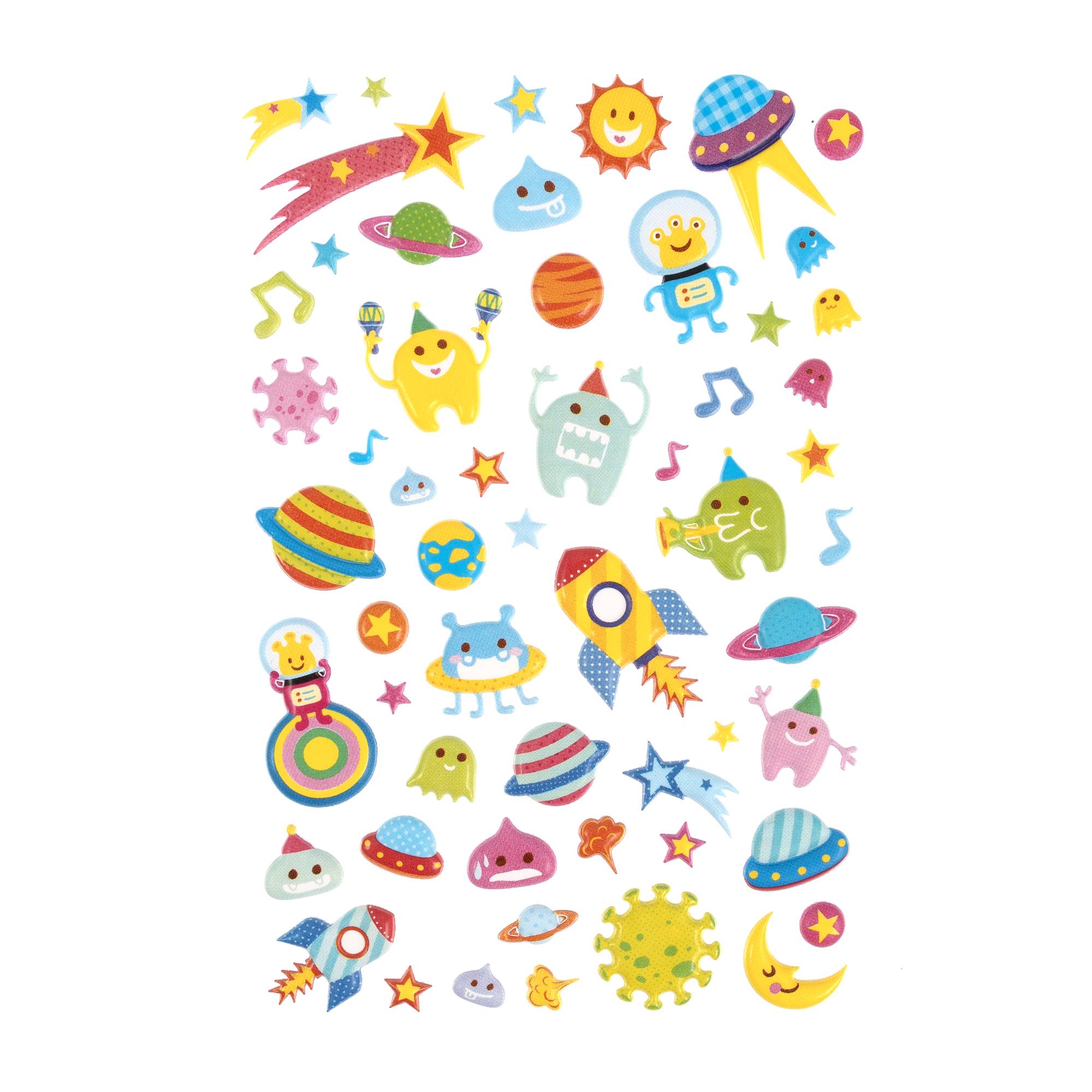 Space Puffy Stickers