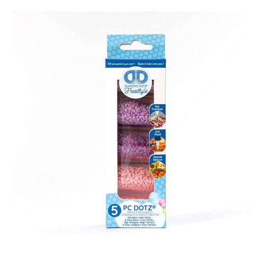 Diamond Dotz Purple and Pink Freestyle Dotz 5 Pack