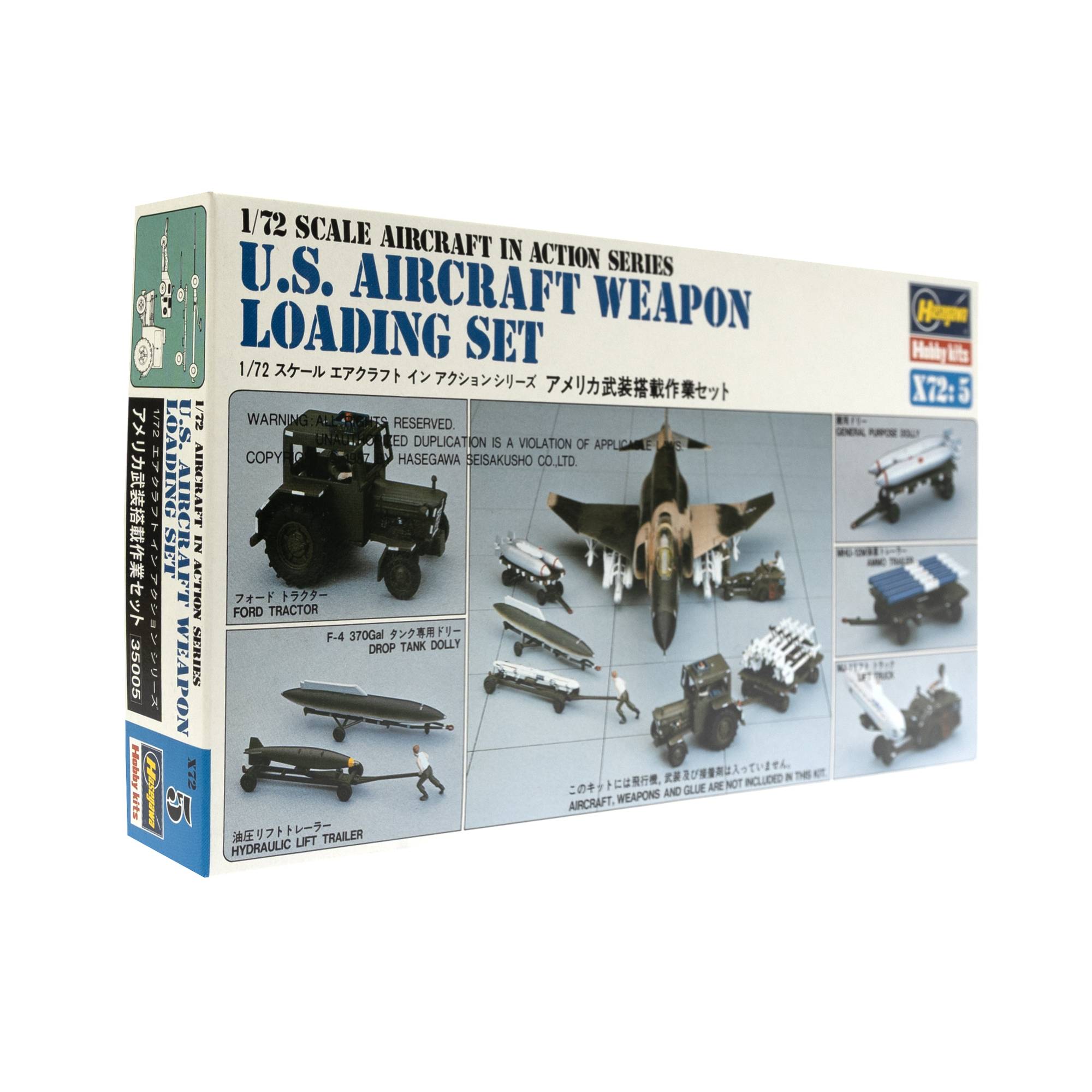 Hasegawa US Aircraft Weapon Loading Equipment Set 1:72