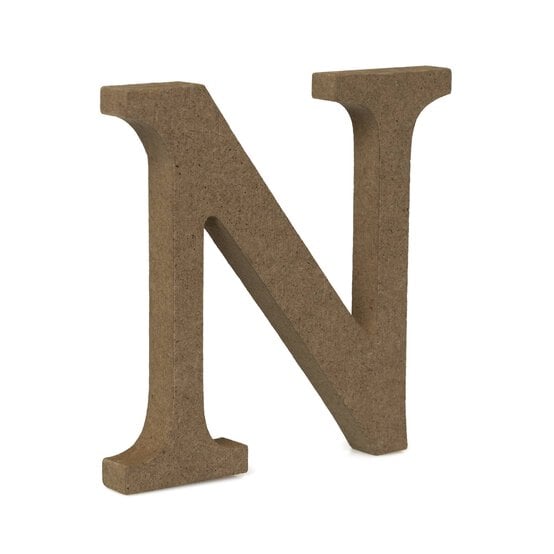 MDF Wooden Letter N 8cm