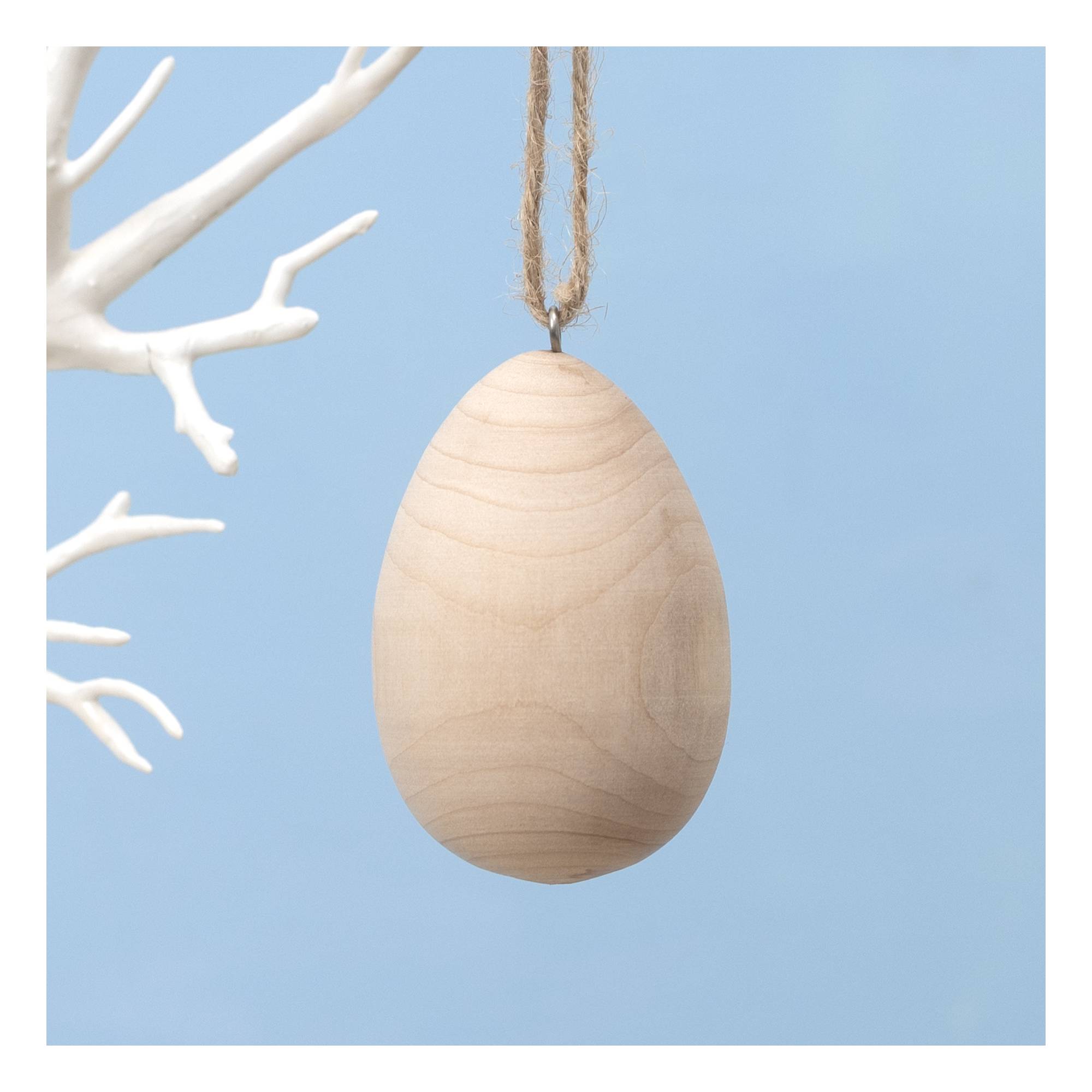 Hanging Wooden Egg 7cm