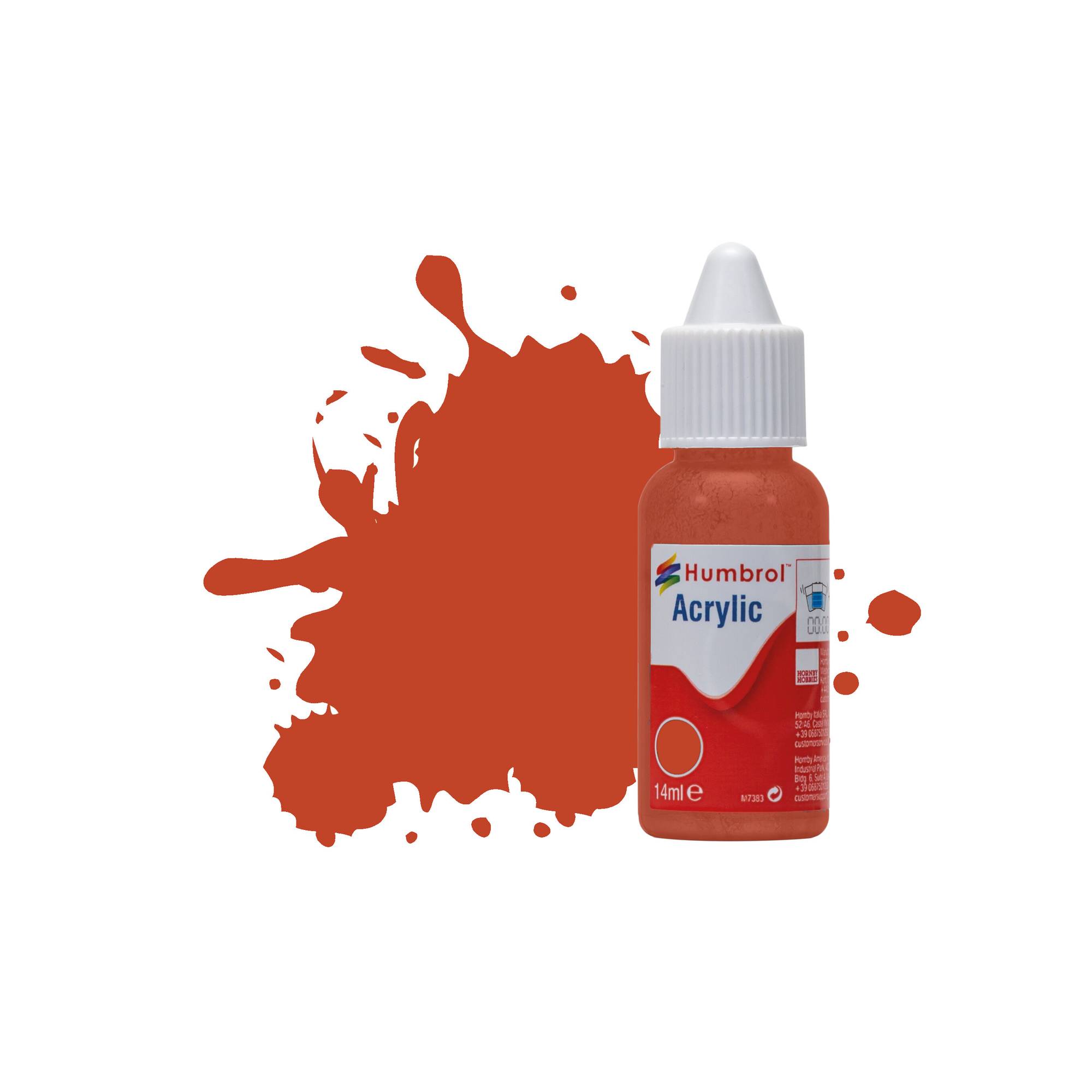 Humbrol 100 Red Brown Matt Acrylic Paint Dropper 14ml