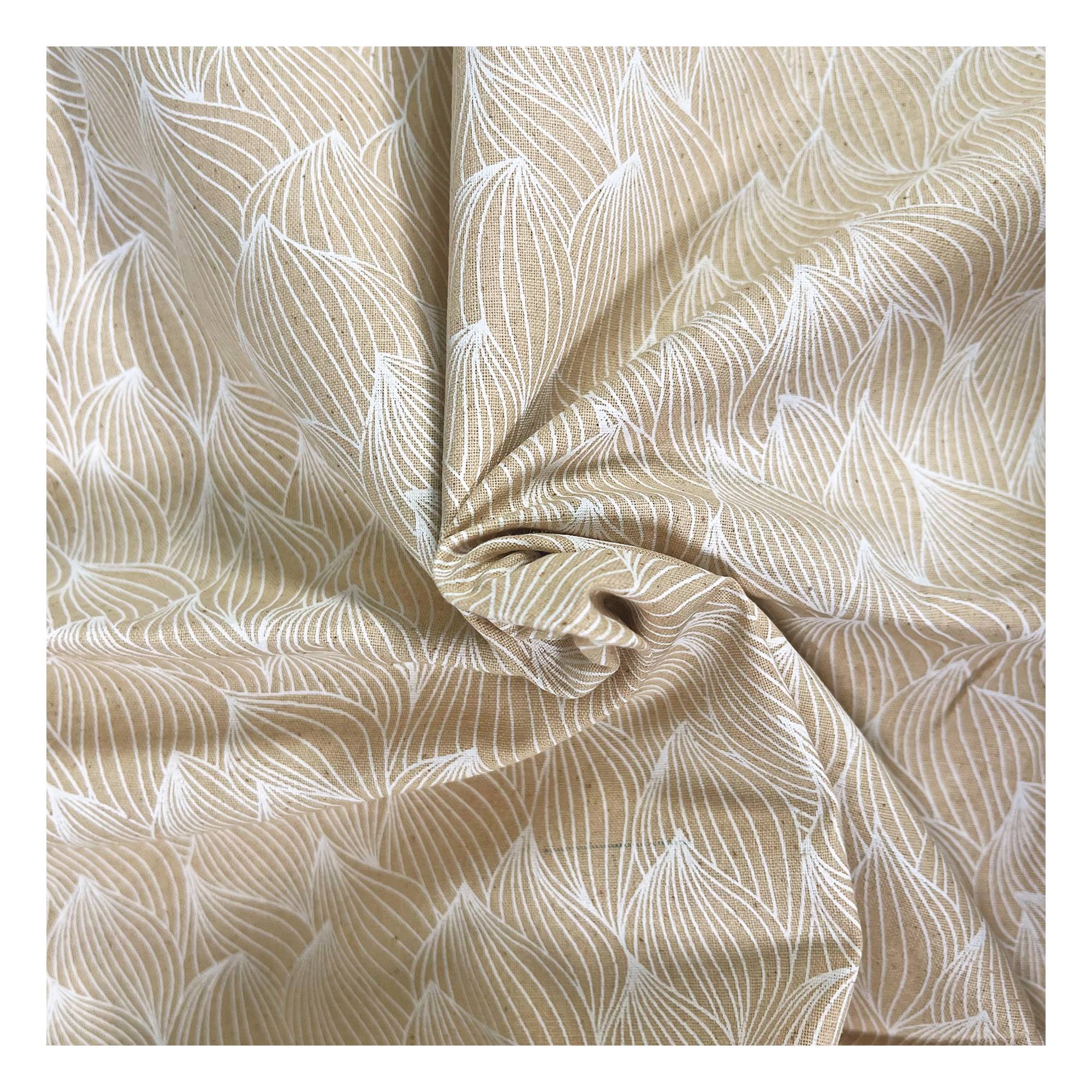 Natural Leaf Cotton Fabric by the Metre