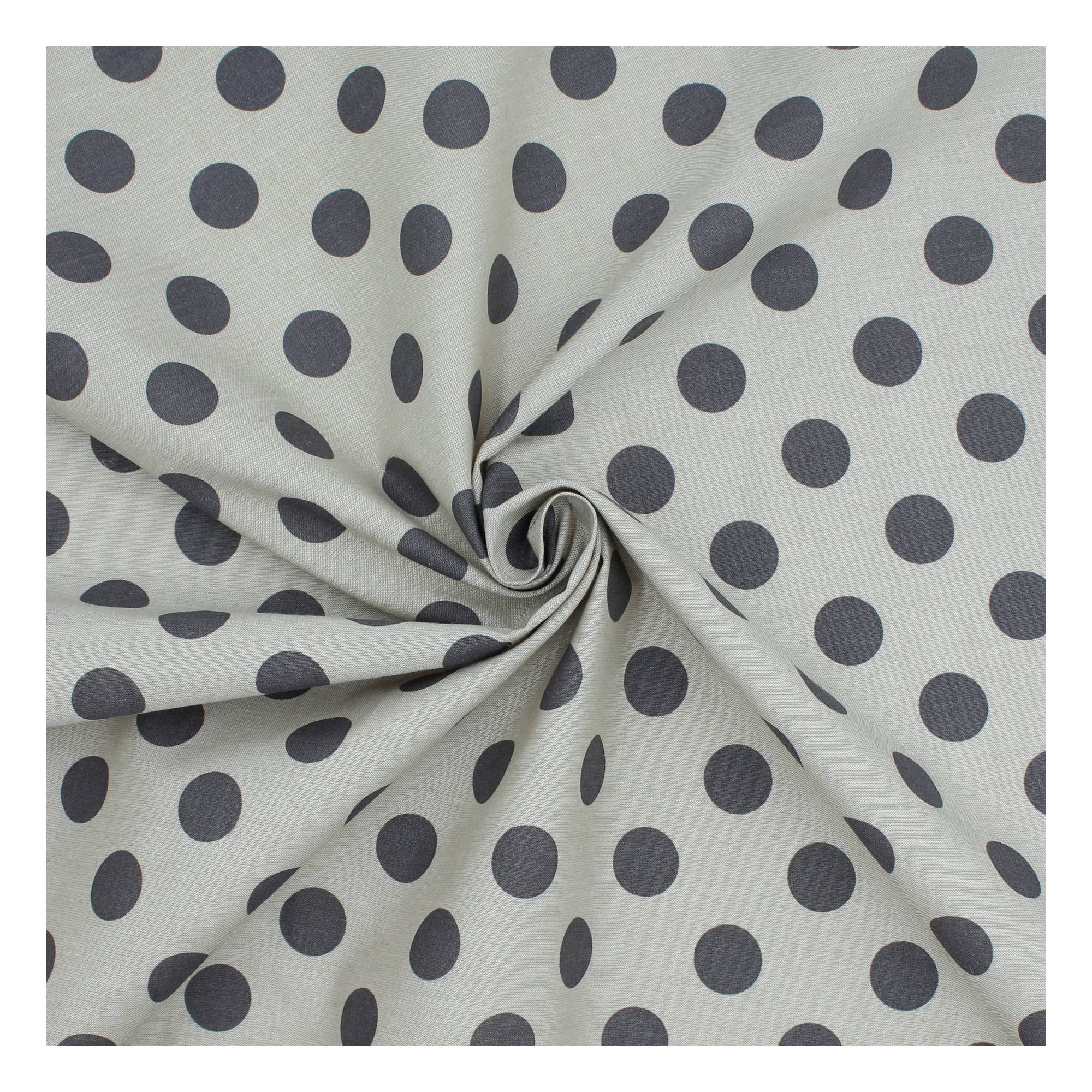 Charcoal Hometown Chambray Dots Fabric?by the Metre