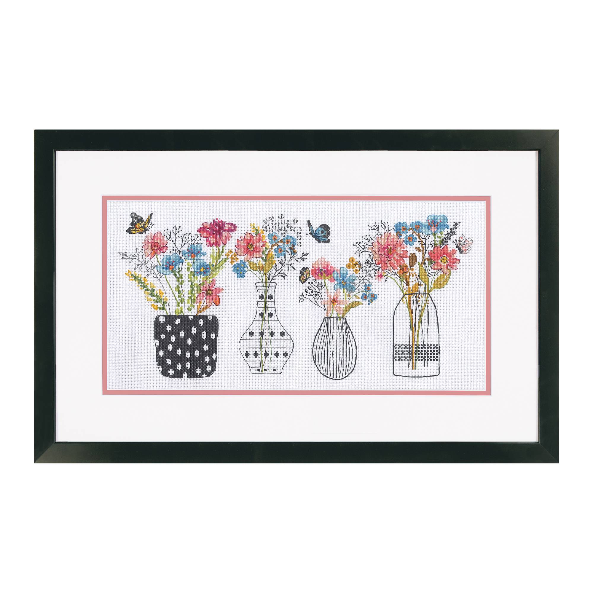 Dimensions Wildflower Vases Counted Cross Stitch Kit 41cm x 20cm