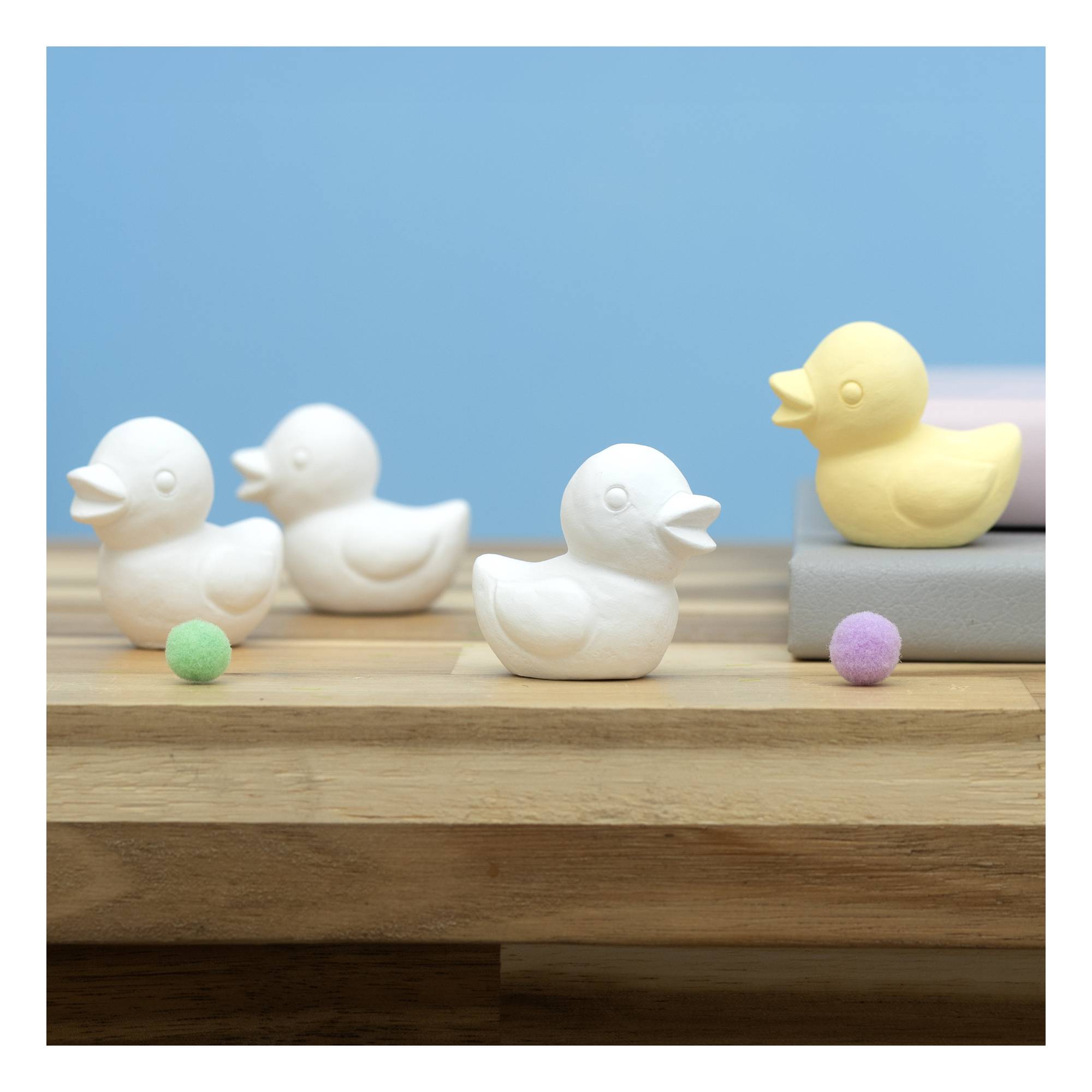 Mini Plaster Ducks 4 Pack