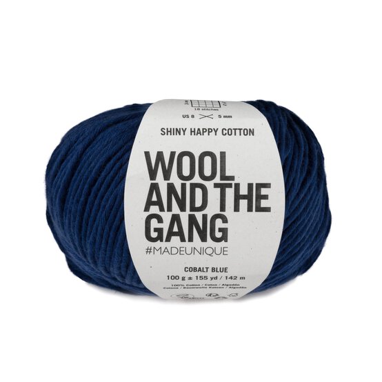 Wool and the Gang Cobalt Blue Shiny Happy Cotton 100g