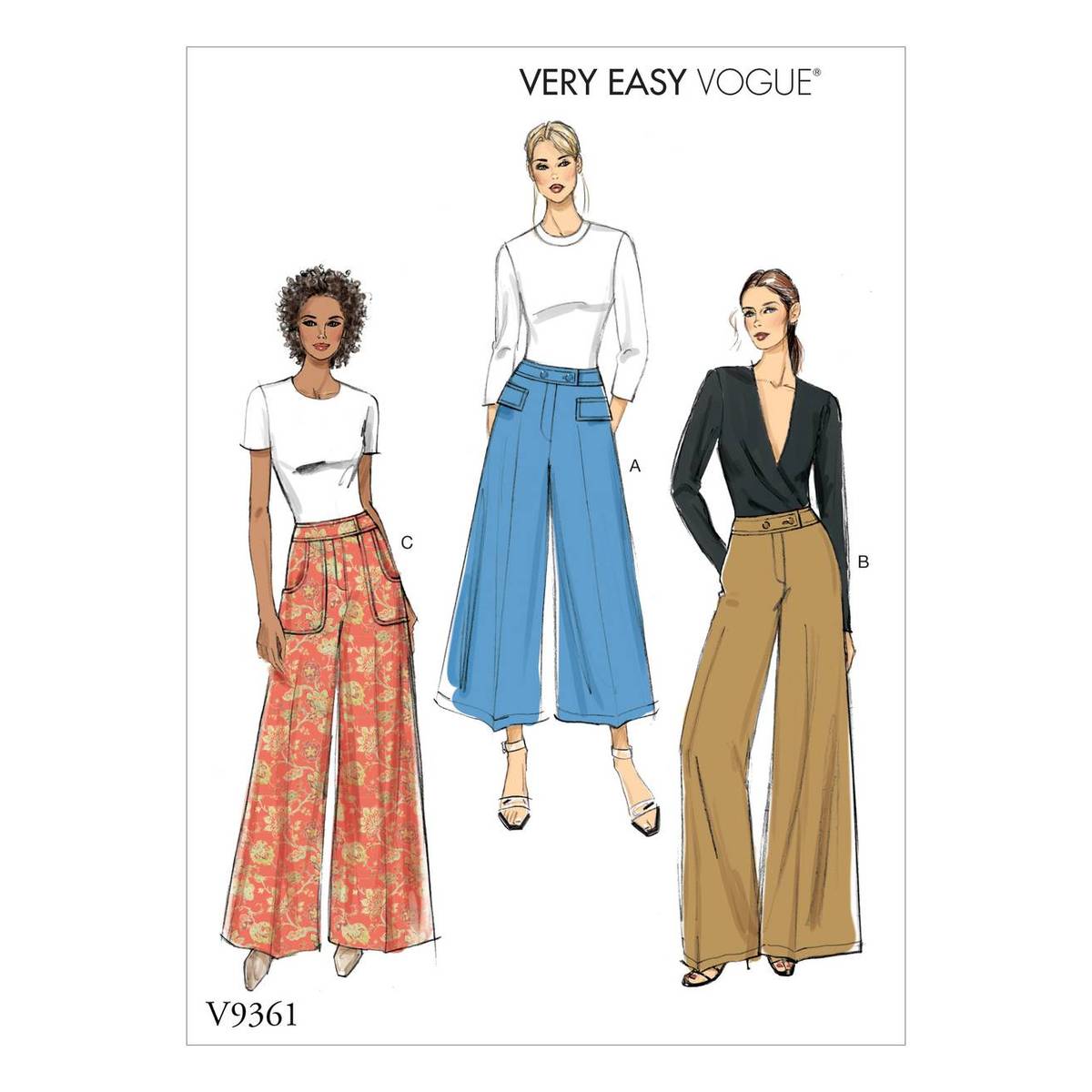 Vogue Women’s Petite Trousers Sewing Pattern V9361 (6-14)