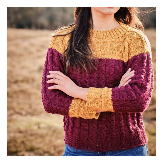 Knitcraft Broken Honeycomb Jumper Pattern 0210