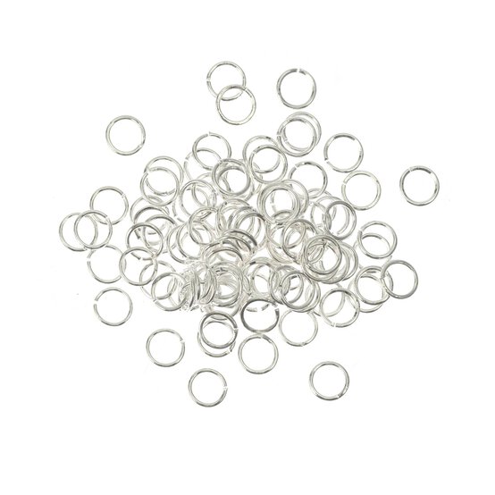 Silver Plated Jump Rings 7mm 100 Pack