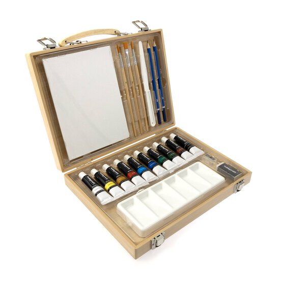 Acrylic Bamboo Box Art Set 20 Pieces