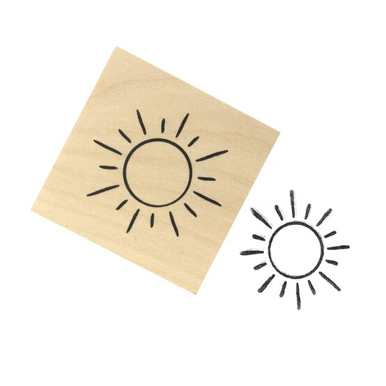 Sun Wooden Stamp 3.8cm x 3.8cm