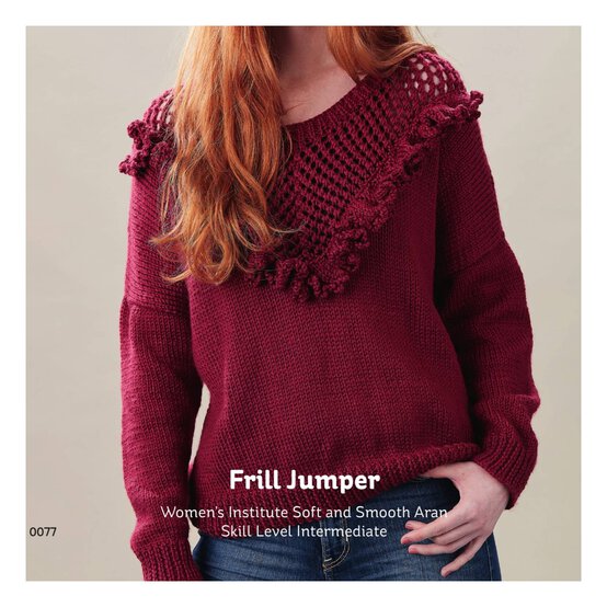 Women's Institute Vintage Frill Jumper Digital Pattern 0077
