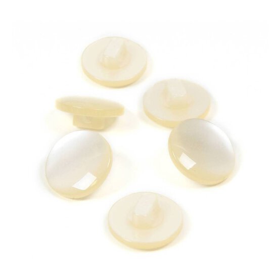 Hemline Cream Basic Knitwear Button 6 Pack