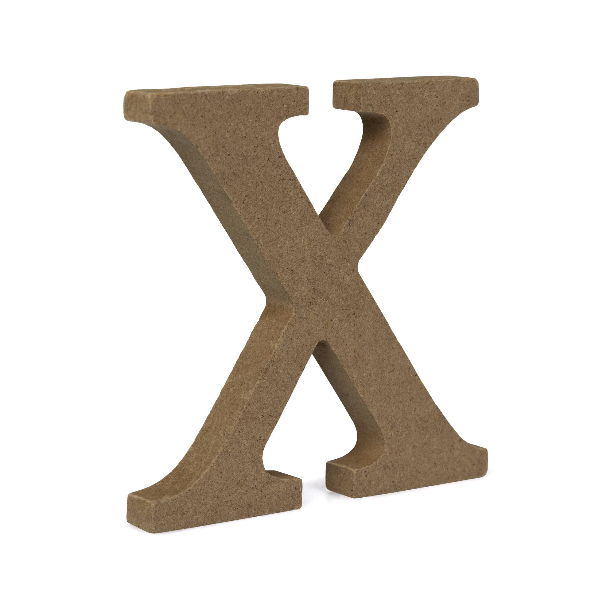 MDF Wooden Letter X 8cm