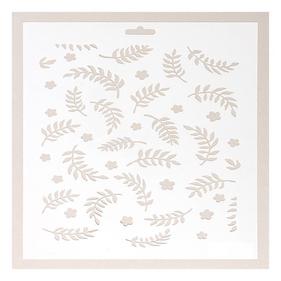 Flower Leaf Stencil 25cm x 25cm